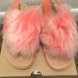 UGG Coral Fluffy Sandals